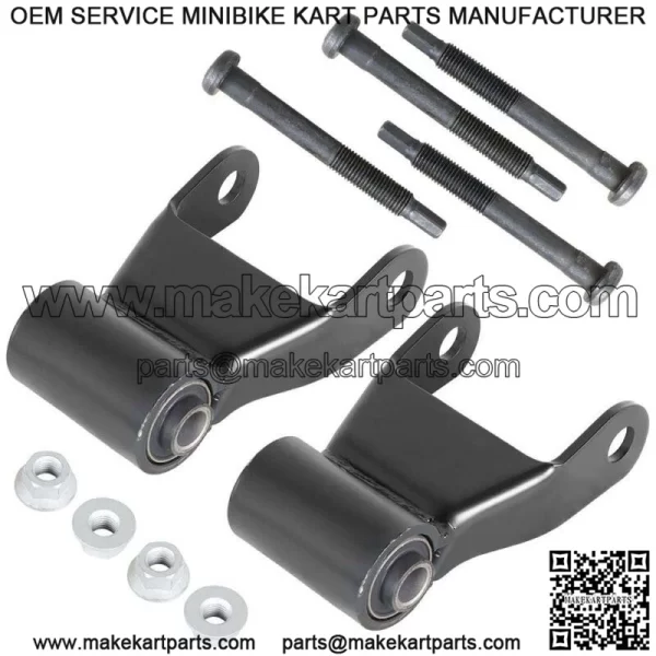 PAIR OF 3" REAR LEAF SPRING SHACKLE FOR 1994-02 DODGE RAM 2500 3500 722-022 - Image 3