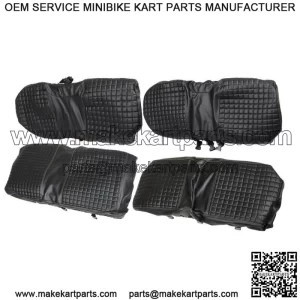 Black 4PCS Golf Carts Front And Rear Seat Covers For EZGO Medalist TXT 1994-2013