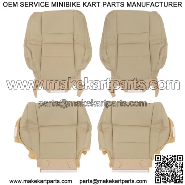 Fit For 2008-2012 Honda Accord Driver & Passenger Bottom Top Leather Seat Cover - Image 3