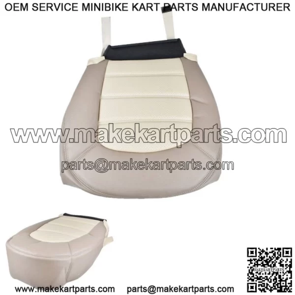 Driver Bottom Leatherette Seat Cover 2 Tone Beige For Ford Explorer 02 03 04 05 - Image 3