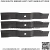 Ariens 3 OEM High Lift Mower Blades Ariens Gravely Pro-Turn 152 w/ 52" Deck 004