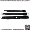 3 BLADES Fits ZTHD GRAVELY 60" WELDED DECKS BLADES