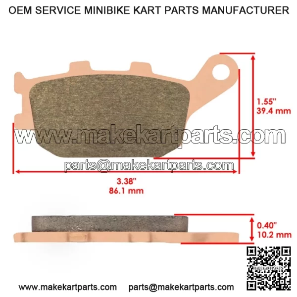 Rear Brake Pads for Kawasaki ZR900 ZR1000 H2 ZX400 Ninja ABS KRT 2018-2025 - Image 2
