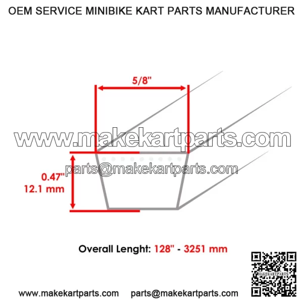 48285 486284 52" Deck Drive V Belt For Scag Super Z SMZ52  SSZ18 20 22 STHM 18 - Image 2