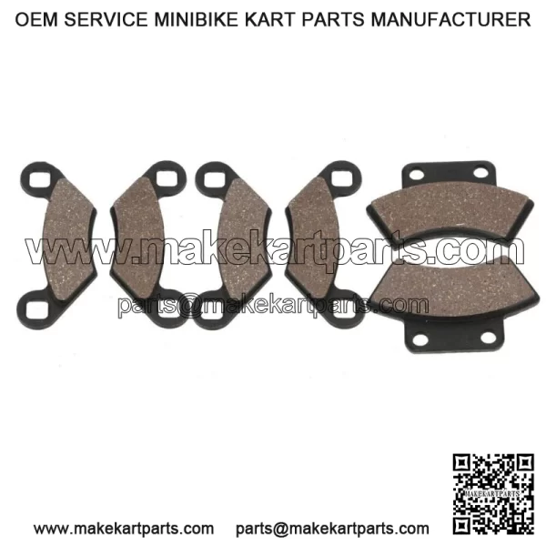 Front + Rear Organic Brake Pads 1997 Polaris Scrambler 500 4x4 Set Full Kit  ah (For: Polaris)