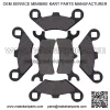 Front Rear Brake Pads for Polaris Sportsman 500 HO 4X4 2003-2009 ATV (For: Polaris)
