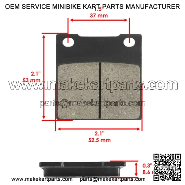 Front Rear Brake Pads for Suzuki GSX-R750 GSXR750 2000-2003 / TL1000S 1997-2001 - Image 2