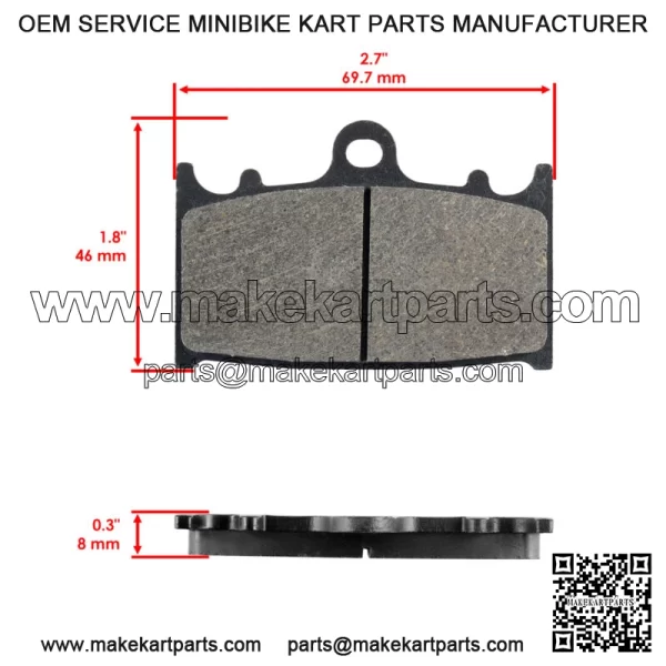 Front Rear Brake Pads for Suzuki GSX-R750 GSXR750 2000-2003 / TL1000S 1997-2001 - Image 3