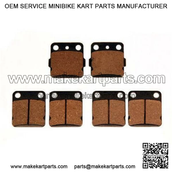 Front+Rear Brake Pads For Yamaha Raptor 350 YFM350 & Raptor 125 YFM125R  (For: Yamaha)